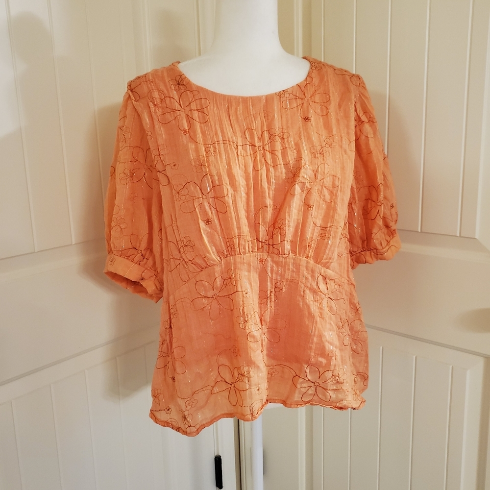 Anthropologie NWT Nika Embroidered Blouse